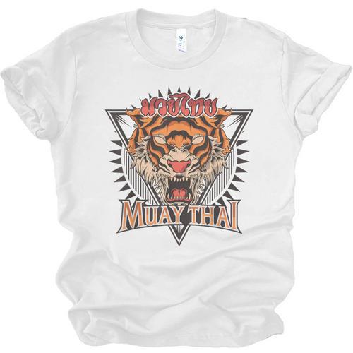 Tigar Muay Thai MMA Vintage Kickboxing Training Unisex Jersey T-Shirt - Nak Muay Co.