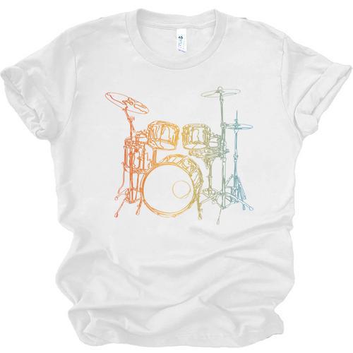 Vintage Drummer Drum Kit Unisex Jersey T-Shirt - Downbeat Supply
