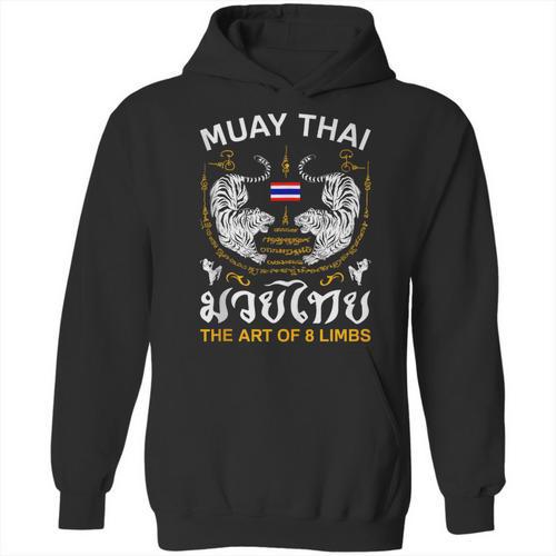 The Art Of 8 Limbs Sak Yant Tiger Muay Thai Unisex Hoodie - Nak Muay Co.