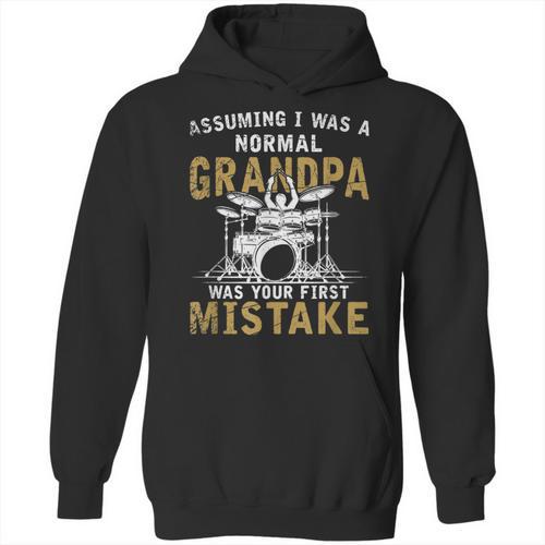 Grandpa Drummer Father's Day Drum Kit Unisex Hoodie - Downbeat Supply