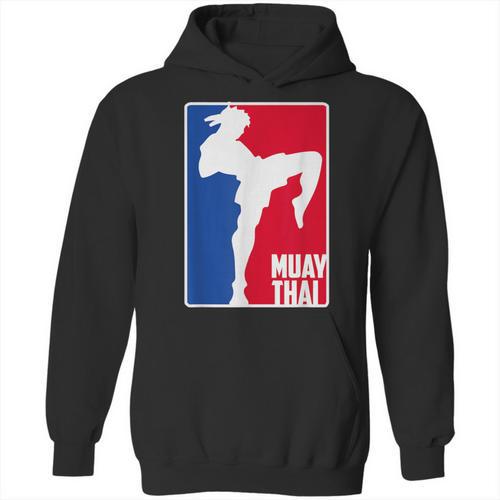 Muay Thai Fighter Retro Kickboxing Training MMA Unisex Hoodie - Nak Muay Co.