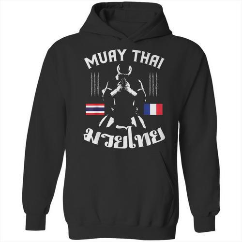 Muay Thai France French Flag Martial Arts Thai Boxing Coach Unisex Hoodie - Nak Muay Co.