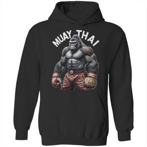 Muay Thai Gorilla Strength Power Fighter Unisex Hoodie - Nak Muay Co.