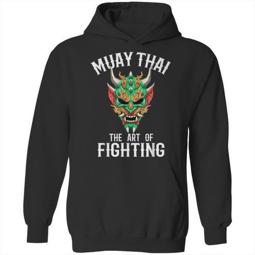 Muay Thai Oni Mask Thai Boxing And Kickboxing Unisex Hoodie - Nak Muay Co.