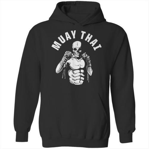 Muay Thai Skeleton Fighter MMA Club Coach Martial Arts Fight Unisex Hoodie - Nak Muay Co.