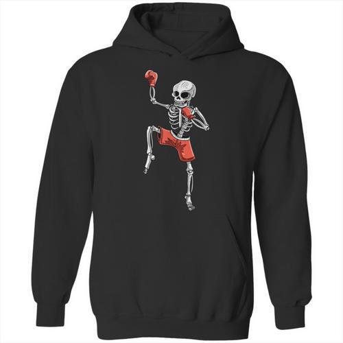 Skeleton Muay Thai Halloween Kickboxing MMA Fighter Costume Unisex Hoodie - Nak Muay Co.