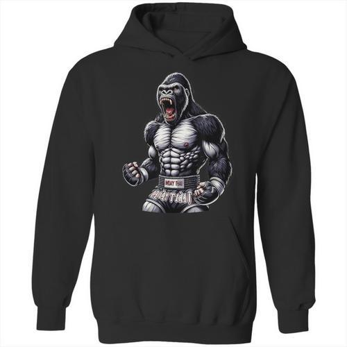Strong Muay Thai Gorilla Thai Boxing And Fighting Unisex Hoodie - Nak Muay Co.