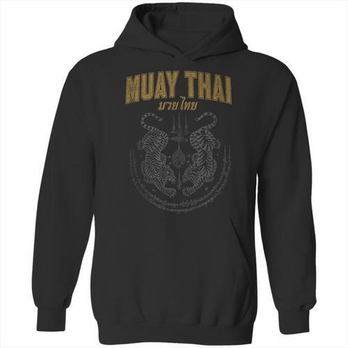 Twin Tiger Sak Yant Muay Thai Tank Top Unisex Hoodie - Nak Muay Co.