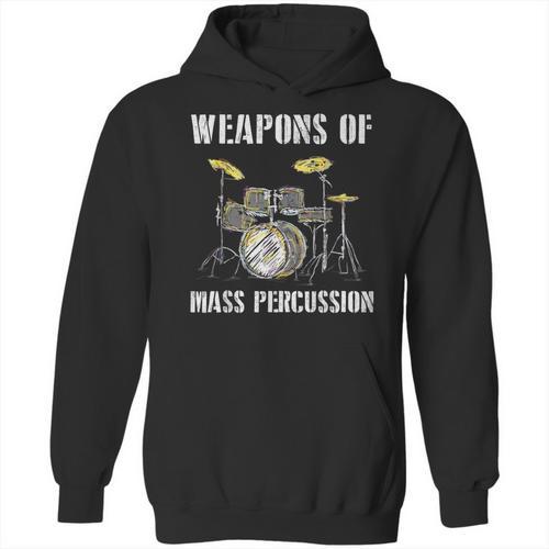 Weapons Of Mass Percussion Band Best Drummer Drum Kit Unisex Hoodie - Downbeat Supply
