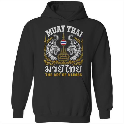 Women's Muay Thai The Art Of 8 Limbs Martial Arts Tigers Unisex Hoodie - Nak Muay Co.