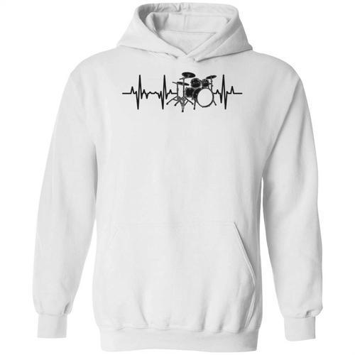 Drum Kit Pulse Line Rock Artist Drum Set Unisex Hoodie - Downbeat Supply