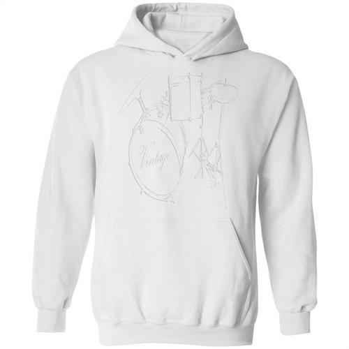 Drum Kit Vintage Drum Set Drummer Unisex Hoodie - Downbeat Supply