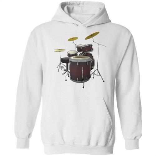 Drummer Drum Kit Raglan Baseball Tee Unisex Hoodie - Downbeat Supply