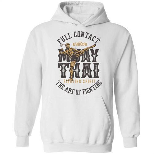 Muay Thai Fighter MMA Full Contact Retro Kickboxing Unisex Hoodie - Nak Muay Co.