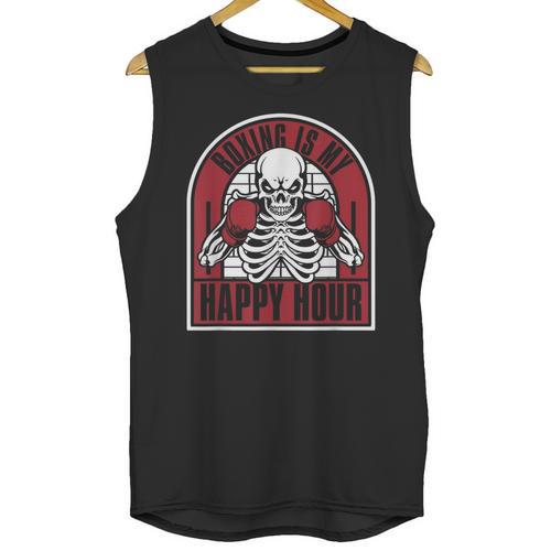 Boxing Is My Happy Hour Muay Thai Kickboxer Fan Boxing Unisex Tank Top - Nak Muay Co.
