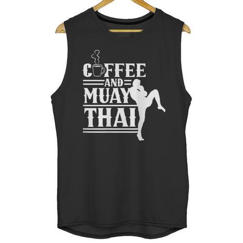 Coffee And Muay Thai Martial Arts Boxing Hobby Fighter Unisex Tank Top - Nak Muay Co.