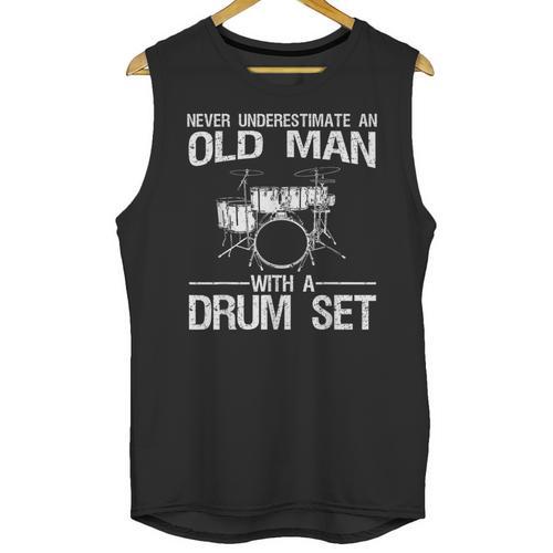 Cool Drummer Art Men Dad Drum Set Player Drum Kit Musician Unisex Tank Top - Downbeat Supply