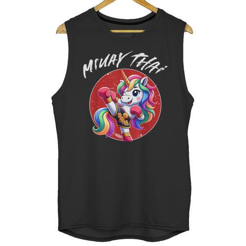 Cute Thai Boxing And Muay Thai Unicorn Unisex Tank Top - Nak Muay Co.