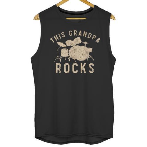 Dieser Opa Rockt Trommzeuger Drummer Musik Drum Kit Unisex Tank Top - Downbeat Supply
