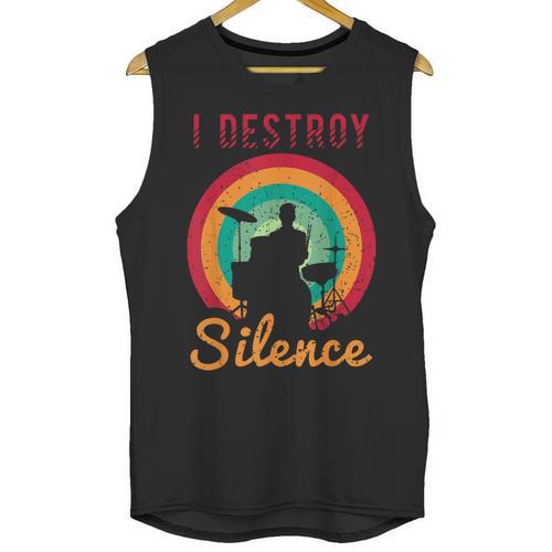 Drum Kit Tshirt For a Drummer With Percussion Instruments Unisex Tank Top - Downbeat Supply