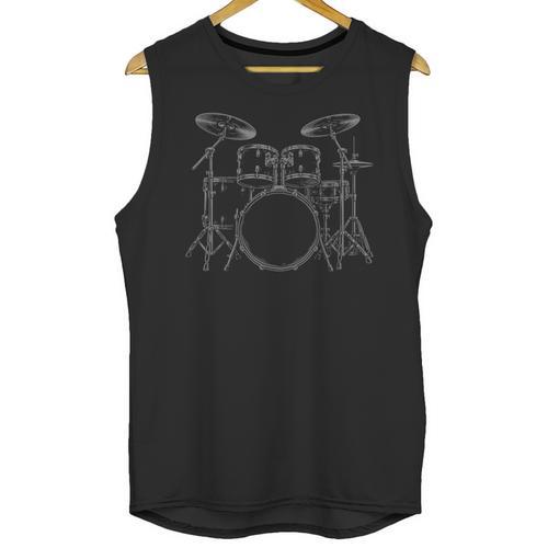 Drum Kit Rock Music Percussion Unisex Tank Top - Downbeat Supply