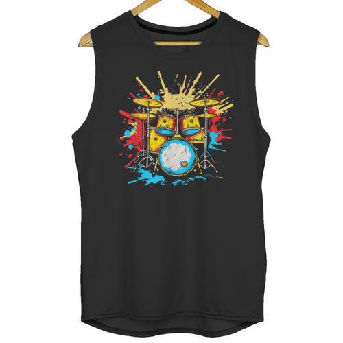 Drum Kit Steamwave Music Band Unisex Tank Top - Downbeat Supply