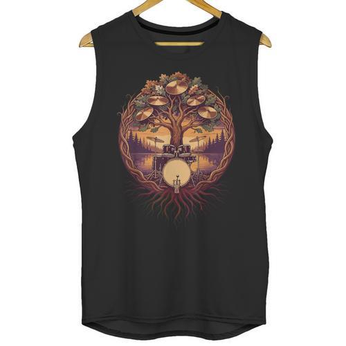 Drummer Drum Kit Musician Percussion Player Unisex Tank Top - Downbeat Supply
