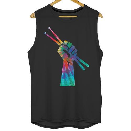 Drummer Drum Kit Tie Dye Hippie Drummer Unisex Tank Top - Downbeat Supply