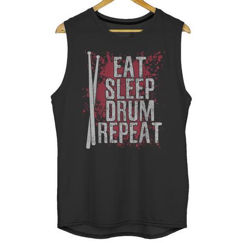 Drummer Eat Sleep Drum Repeat Drum Kit Musician Unisex Tank Top - Downbeat Supply