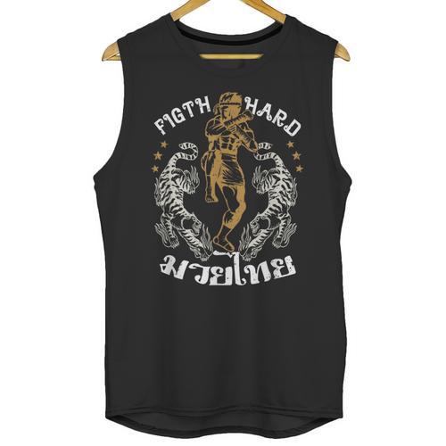 Fight Hard Traditional Fighter Muay Thai Unisex Tank Top - Nak Muay Co.