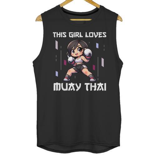 This Girl Loves Muay Thai Muay Thai Girls Kids Unisex Tank Top - Nak Muay Co.