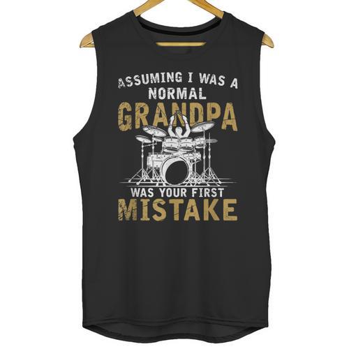 Grandpa Drummer Father's Day Drum Kit Unisex Tank Top - Downbeat Supply