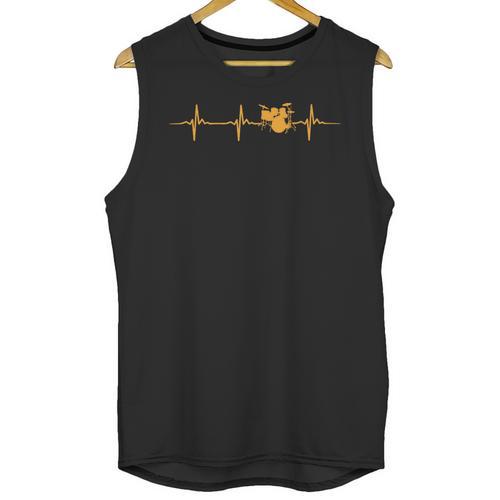 Great Drum Kit Heartbeat Drummer Unisex Tank Top - Downbeat Supply