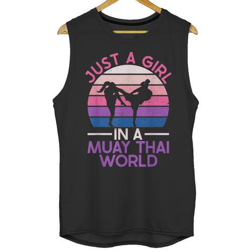 Just A Girl In A Muay Thai World Muay Thai Boxing Unisex Tank Top - Nak Muay Co.