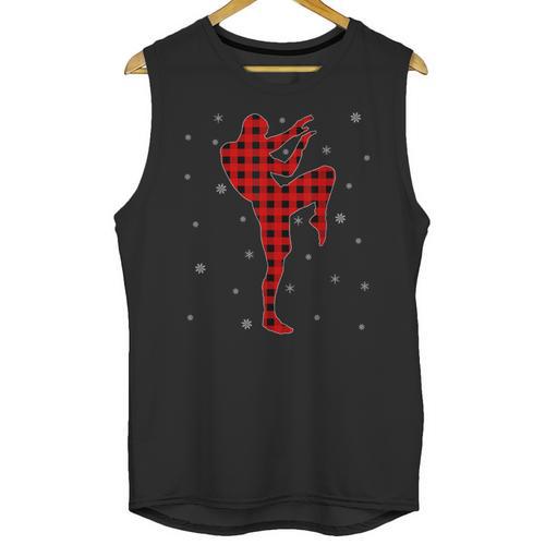 Matching Muay Thai Martial Arts Christmas Pajama Unisex Tank Top - Nak Muay Co.
