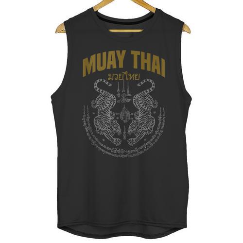 Muay Thai Art Twin Tigers Muay Thai Fighter MMA Martial Arts Unisex Tank Top - Nak Muay Co.