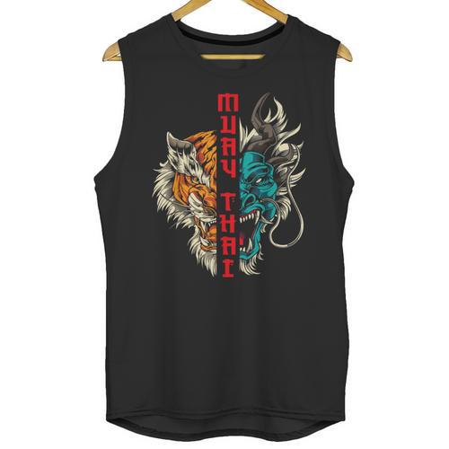 Muay Thai Thai Boxing Dragon Tiger Unisex Tank Top - Nak Muay Co.