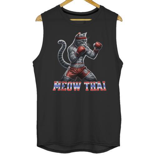 Muay Thai Cat Meow Thai Boxing Unisex Tank Top - Nak Muay Co.