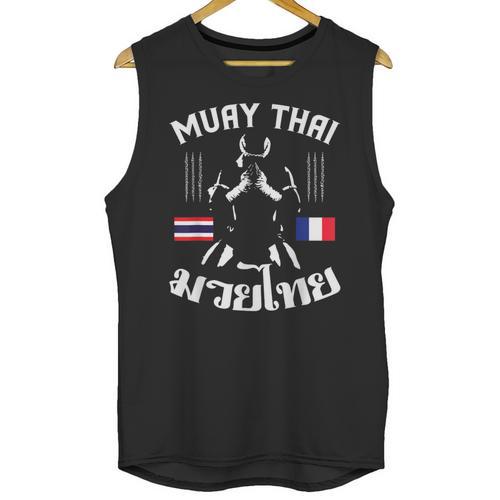 Muay Thai France French Flag Martial Arts Thai Boxing Coach Unisex Tank Top - Nak Muay Co.