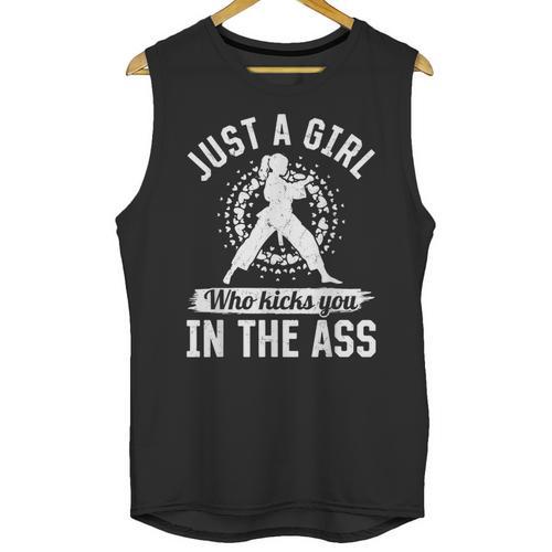Muay Thai Girls Just a Girl Who Kicks You In The Ass Unisex Tank Top - Nak Muay Co.