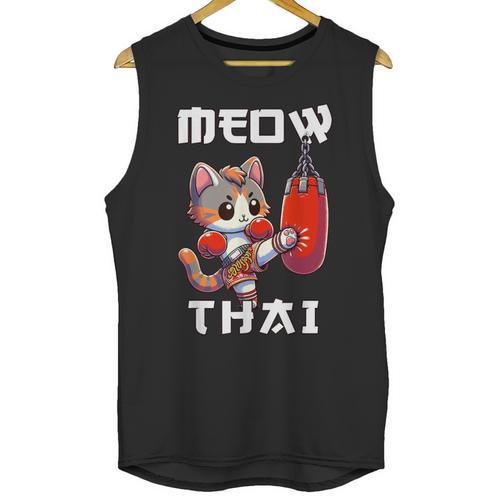 Muay Thai Meow Thai & Thai Boxing Muay Thai Cat Unisex Tank Top - Nak Muay Co.