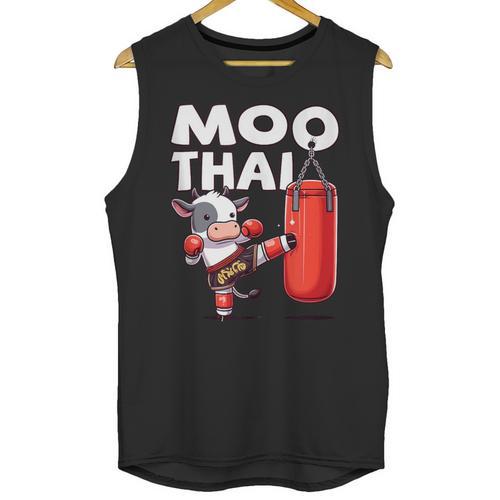 Muay Thai Moo Thai Thai Boxing For Youth Muay Thai Cow Unisex Tank Top - Nak Muay Co.