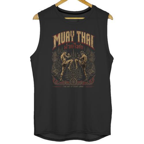 Muay Thai Nak Muay Vintage Thai Boxing Warrior Art Unisex Tank Top - Nak Muay Co.