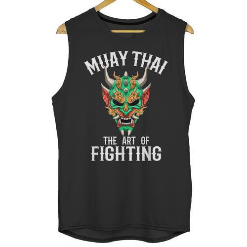 Muay Thai Oni Mask Thai Boxing And Kickboxing Unisex Tank Top - Nak Muay Co.