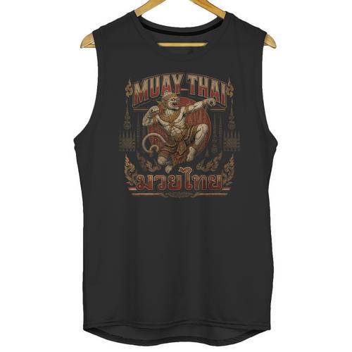 Muay Thai Power Vintage Thai Boxing Warrior Fighter Monkey Unisex Tank Top - Nak Muay Co.