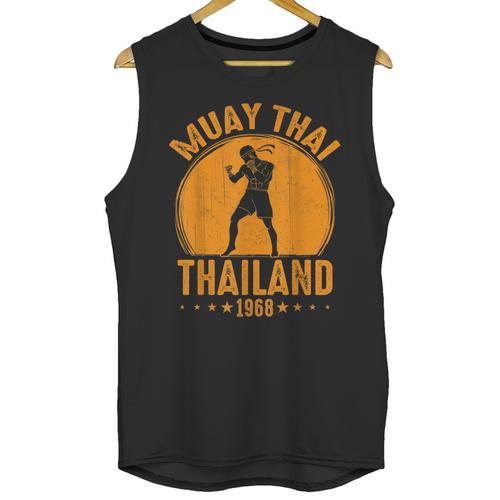 Muay Thai Thailand 1968 Slogan Sport Unisex Tank Top - Nak Muay Co.