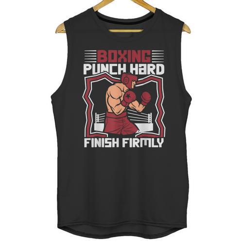 Punch Hard Finish Firmly Kickboxer Fan Muay Thai Boxing Unisex Tank Top - Nak Muay Co.