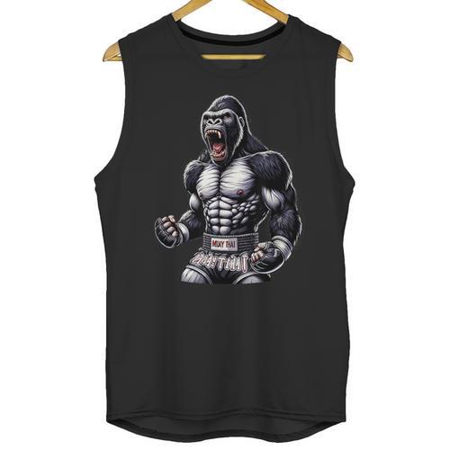 Strong Muay Thai Gorilla Thai Boxing And Fighting Unisex Tank Top - Nak Muay Co.