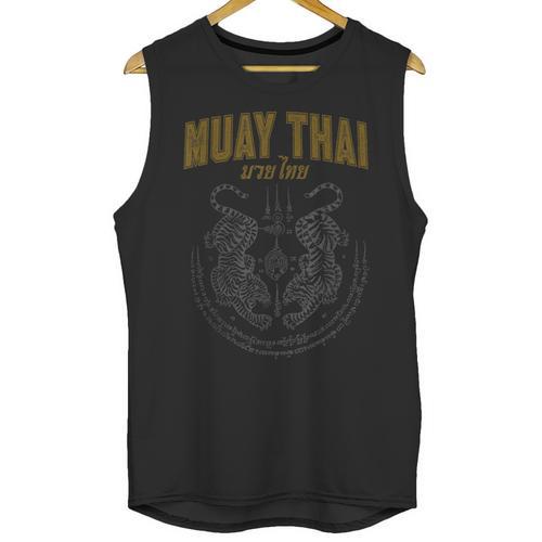 Twin Tiger Sak Yant Muay Thai Unisex Tank Top - Nak Muay Co.