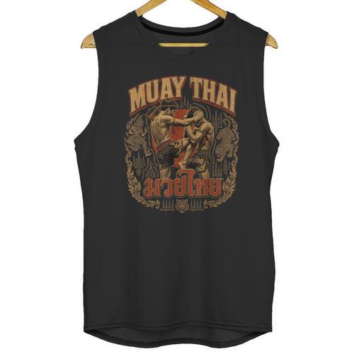 Vintage Muay Thai Thai Boxing Nak Muay Fighter Art Unisex Tank Top - Nak Muay Co.